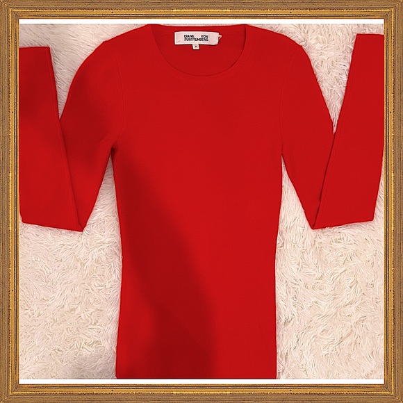 DVF Wool Sweater w/Cut-Out Back Design  (EUC) - Picture 3 of 9